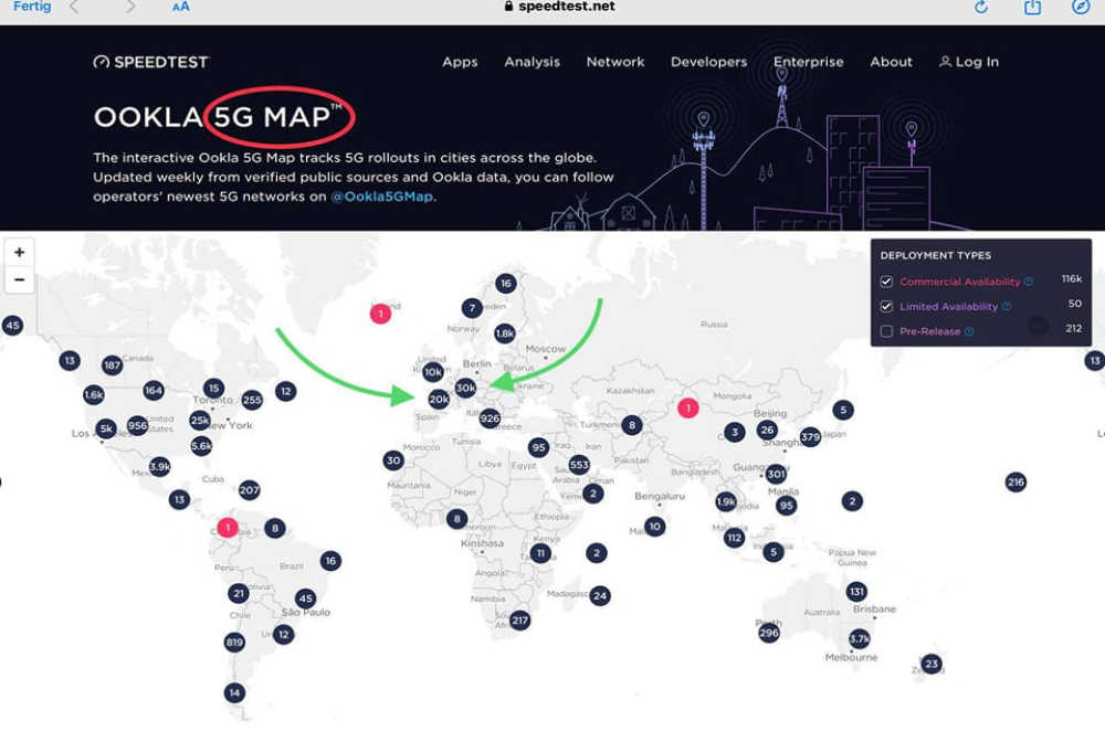 5G-Antennen weltweit